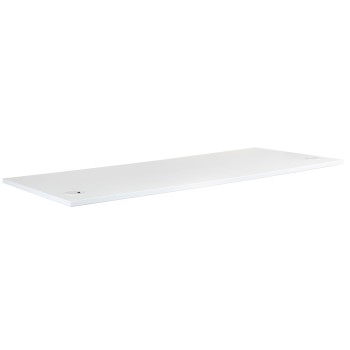 Desktop Natural White Dual Cable Holes