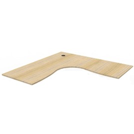 Corner Desktop Deluxe Natural Oak (Extra Deep)