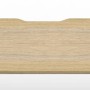 Desktop Natural Oak Scalloped Edge Cable Outlet