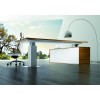 Evolution Executive Desk - Electric Height Adjustable Zebrano Wood