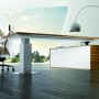 Evolution Executive Desk - Electric Height Adjustable Zebrano Wood