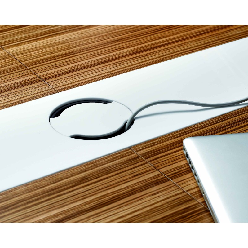 Evolution Executive Desk - Electric Height Adjustable Zebrano Wood