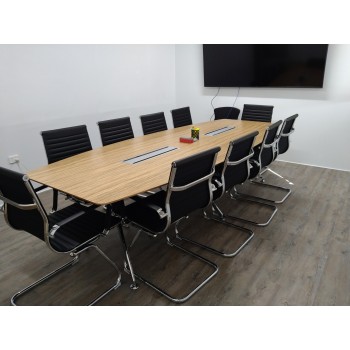 Novara  Boardroom Table 3m Zebrano