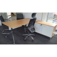 Potenza Executive Desk Birch with Vogue High Back Chair Potenza Executive Desk Birch with Vogue High Back Chair