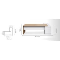 Geo Slab End Executive Desk