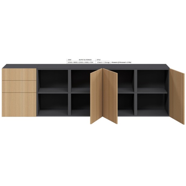 Tailor Executive Desk + Storage System -                   (Huge range of colours and leg options)