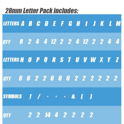 Executive Letters and Numbers for Letterboards  