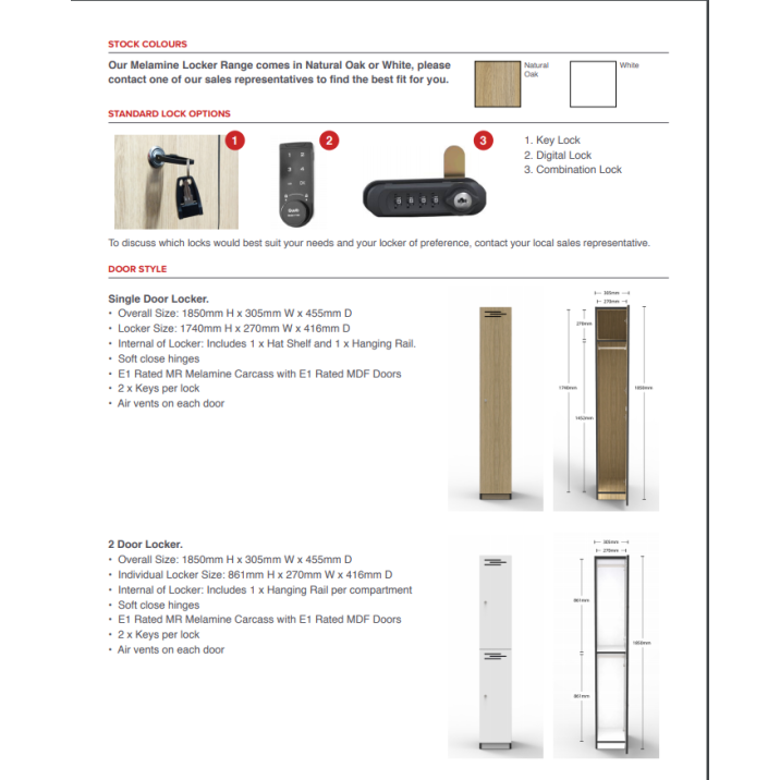 Infinity Melamine Lockers