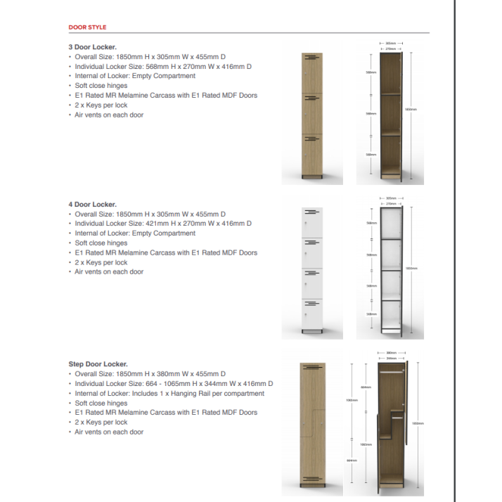 Infinity Melamine Lockers