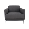 Aspen Sofa Lounge - Charcoal Fabric 