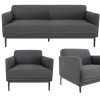 Aspen Sofa Lounge - Charcoal Fabric 