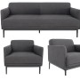 Aspen Sofa Lounge - Charcoal Fabric 