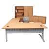 Rapid Span Desk  with Extension - Beech Top with Choice of Bases