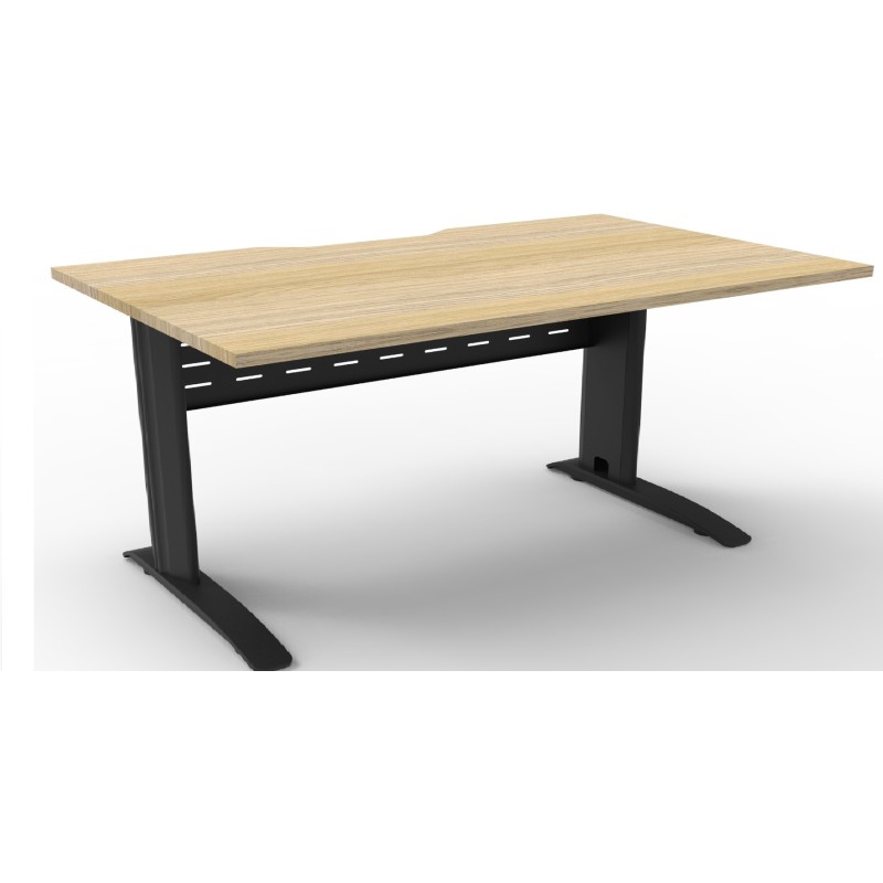 Deluxe Rapid Span Desk - Natural Oak Top with Choice of Bases