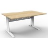 Deluxe Rapid Span Desk - Natural Oak Top with Choice of Bases