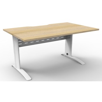 Deluxe Rapid Span Desk - Natural Oak Top with Choice of Bases