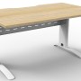 Deluxe Rapid Span Desk - Natural Oak Top with Choice of Bases