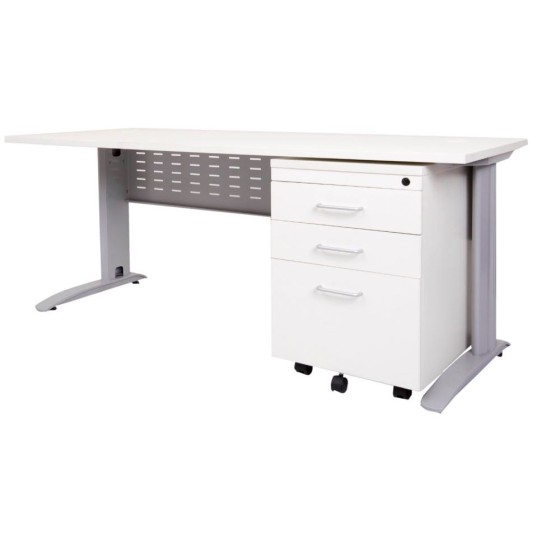 Rapid Span Desk - White Top with Choice of Bases