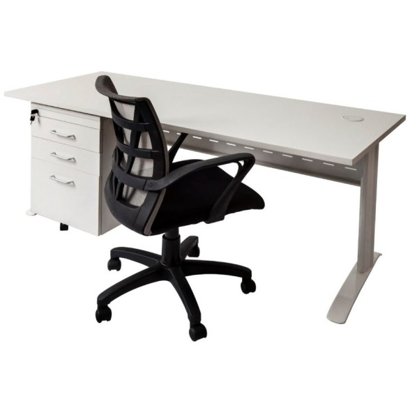 Rapid Span Desk - White Top with Choice of Bases