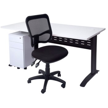 Rapid Span Desk - White Top with Choice of Bases