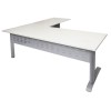 Rapid Span Desk  with Extension - White Top with Choice of  Bases