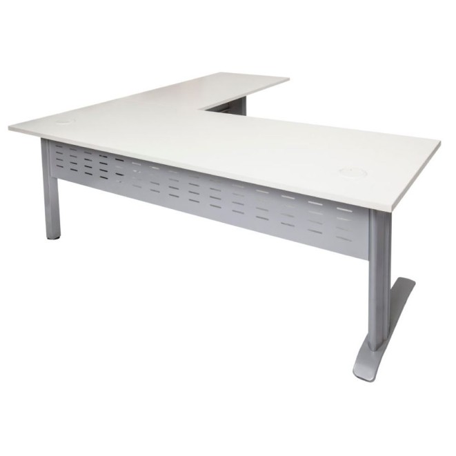 Rapid Span Desk  with Extension - White Top with Choice of  Bases