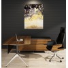 Novara Executive Desk in Zebrano Wood Veneer with Cabinet Return