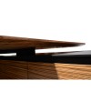 Novara Executive Desk in Zebrano Wood Veneer with Cabinet Return