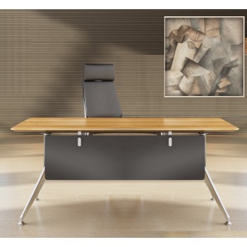 Novara Manager Desk in Zebrano Wood Veneer  