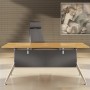 Novara Manager Desk in Zebrano Wood Veneer  