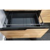 Novara Executive Desk in Zebrano Wood Veneer with Cabinet Return