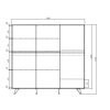 Novara Executive Cabinet 1800Wx1750H (6 Doors)