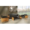 Novara Executive Lounge Wood Veneer and Leather