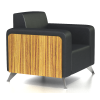 Novara Executive Lounge Wood Veneer and Leather