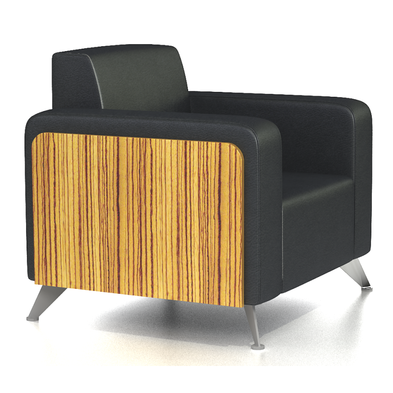 Novara Executive Lounge Wood Veneer and Leather