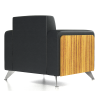 Novara Executive Lounge Wood Veneer and Leather