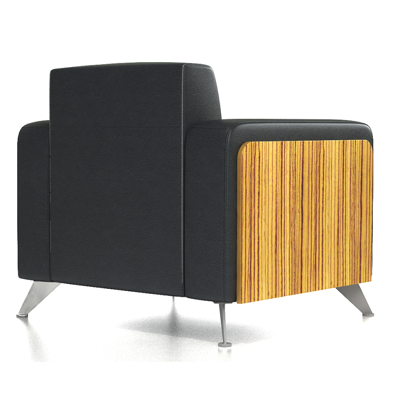Novara Executive Lounge Wood Veneer and Leather