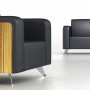 Novara Executive Lounge Wood Veneer and Leather