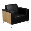 Novara Executive Lounge Wood Veneer and Leather