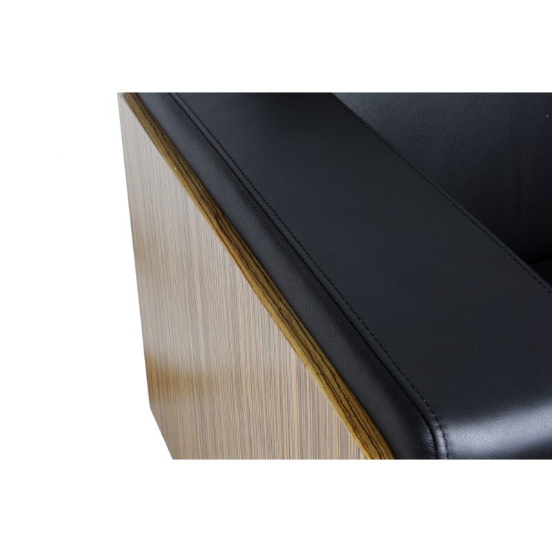 Novara Executive Lounge Wood Veneer and Leather