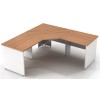 Workstation 3 Piece Corner Desk - Birch and White