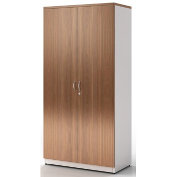 Cupboard Full Doors Lockable in Birch and White