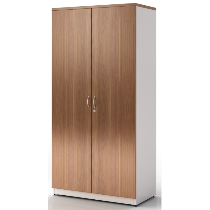 Cupboard Full Doors Lockable in Birch and White