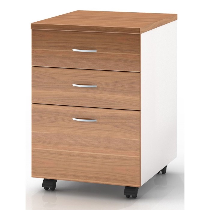 Pedestal Mobile 3 Drawer - Birch and White