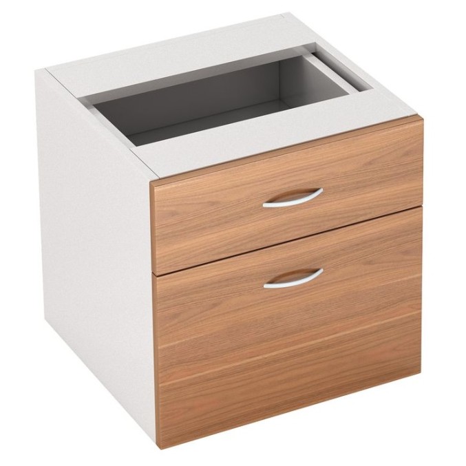 Desk Drawers -2 Drawers Birch and White