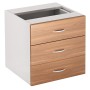 Desk Drawers -3 Drawers Birch and White