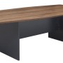 OM Boardroom Table 2.4m Walnut and Graphite H-Base