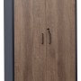 Cupboard Full Doors Lockable in Walnut and Graphite