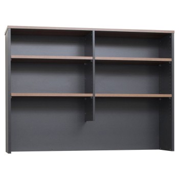 Overhead Hutch in Walnut and Graphite