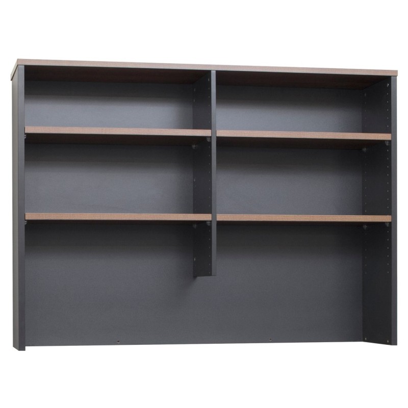 Overhead Hutch in Walnut and Graphite